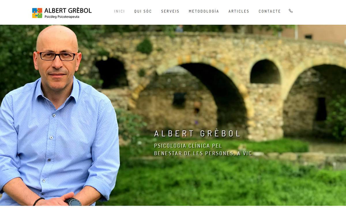 HOLA! aquesta setmana hem finalitzat la nova pàgina Web de www.albertgrebol.cat