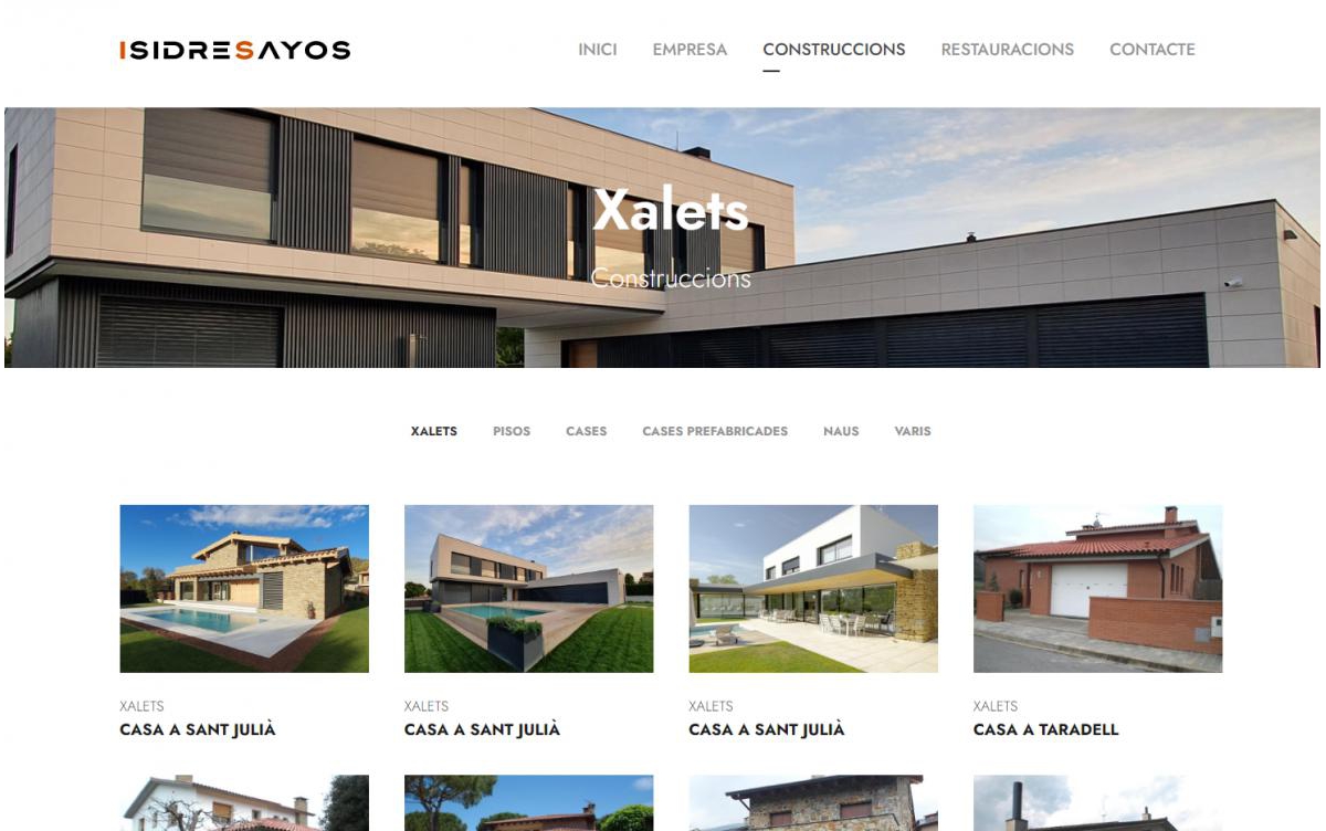 New design of the website of Isidre Sayos, in Taradell